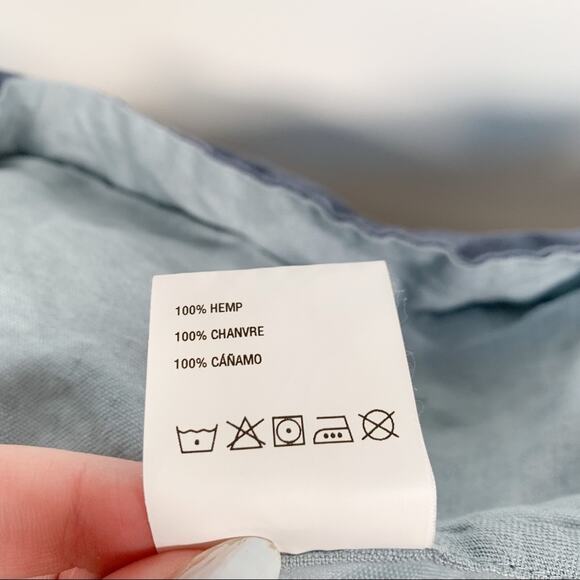 Crate & Barrel Lake Natural Hemp Fiber Euro Sham - Picture 8 of 11